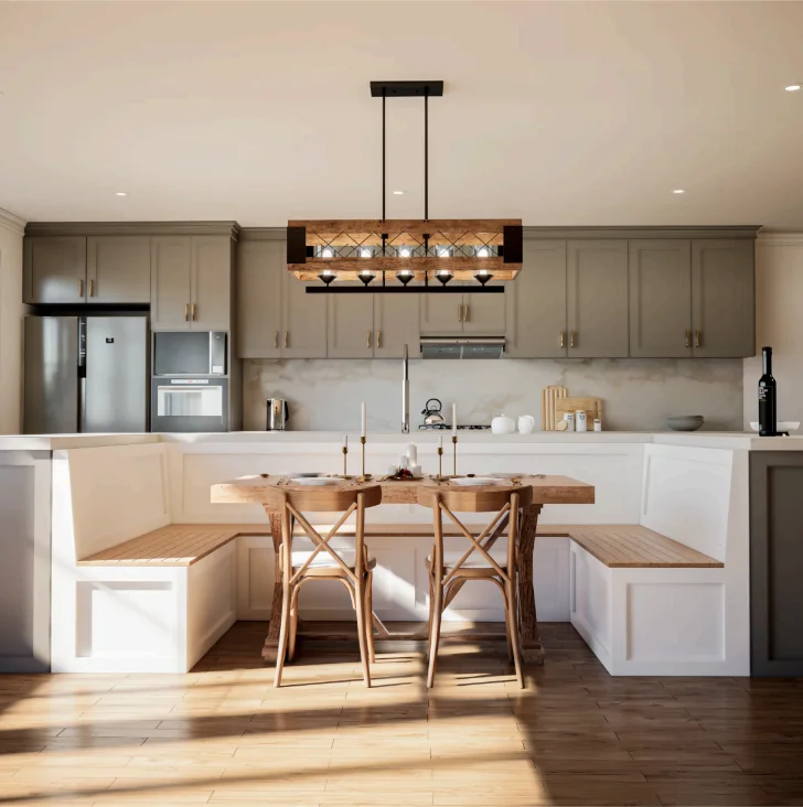 Kitchen Nook with Built-In Seating